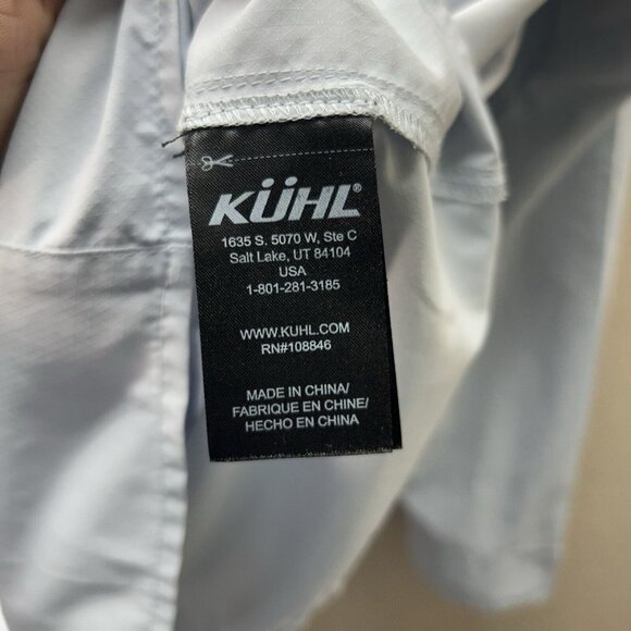 Kuhl Full Snap Button Hooded Long Sleeve Performance Shirt Windbreaker XL - Picture 2 of 4
